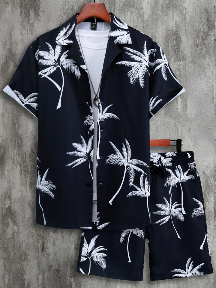 Dales Tropical Breeze Palm Tree Print Set Schwarz / S