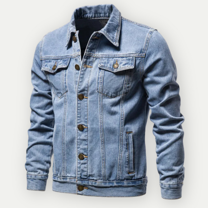 Olaf™ - Klassische Trucker-Jacke Aus Denim Für Männer Blau / M