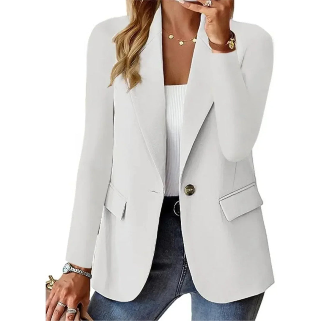 Elly™ - Modischer Casual Damen Blazer Weiß / S