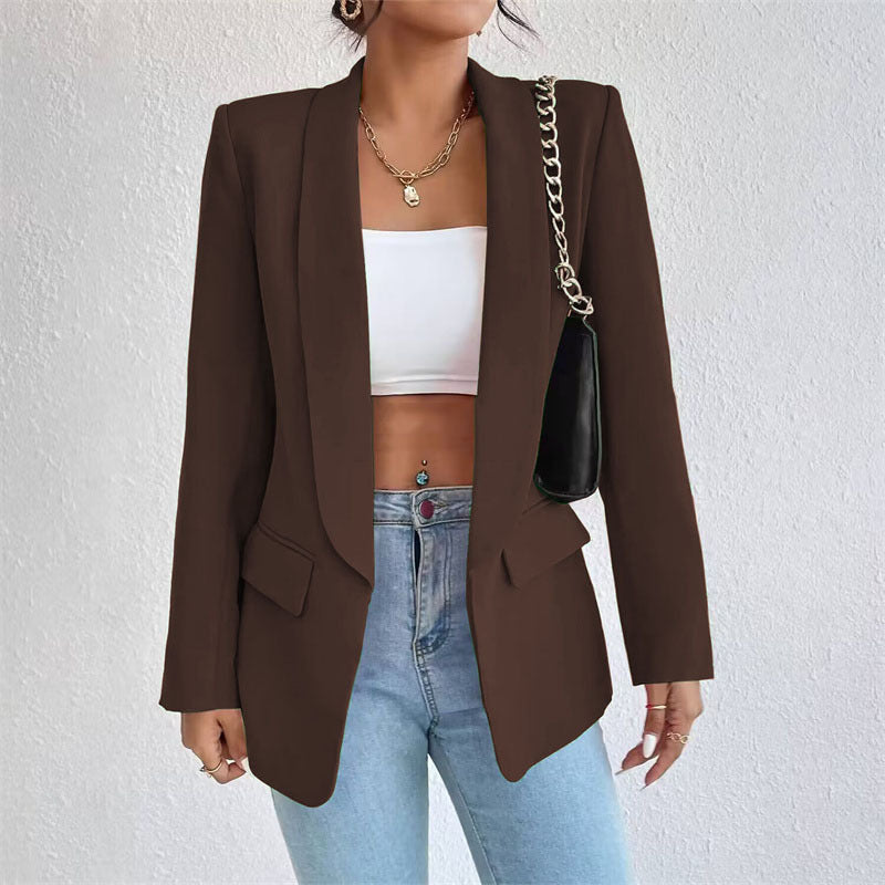 Melanie™ - Stilvoller Blazer Kaffee / S