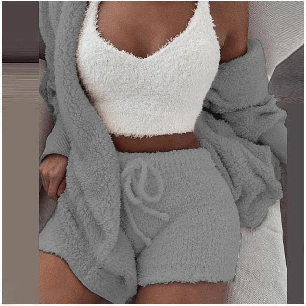 Annabelle Kuscheliges Strickset Grau / S