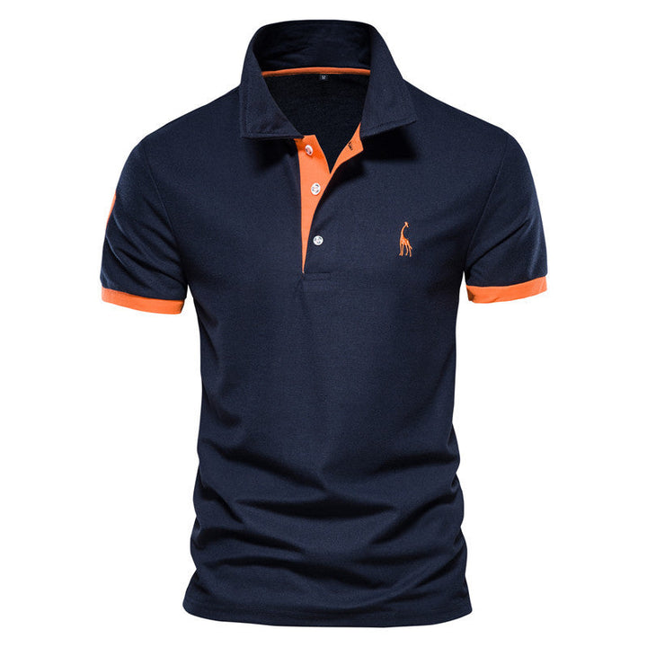 Blake™ - Hochwertiges Poloshirt Marineblau / Orange Xs Poloer