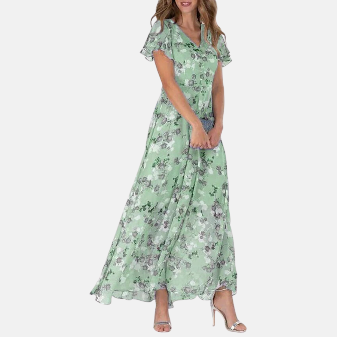 Awis Kleid Mit Blumenmuster Grün / S