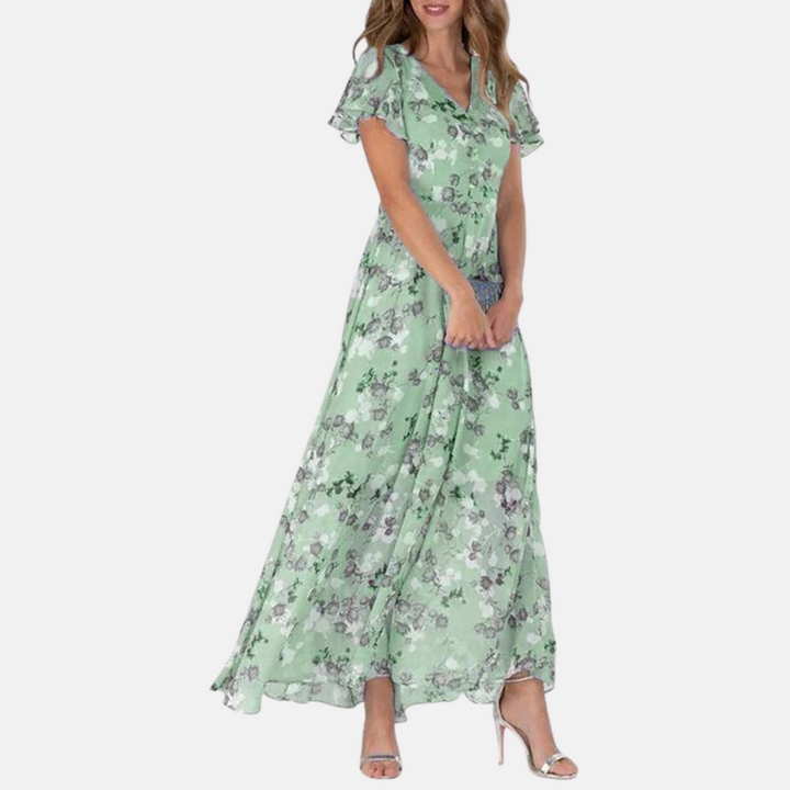 Awis Kleid Mit Blumenmuster Grün / S