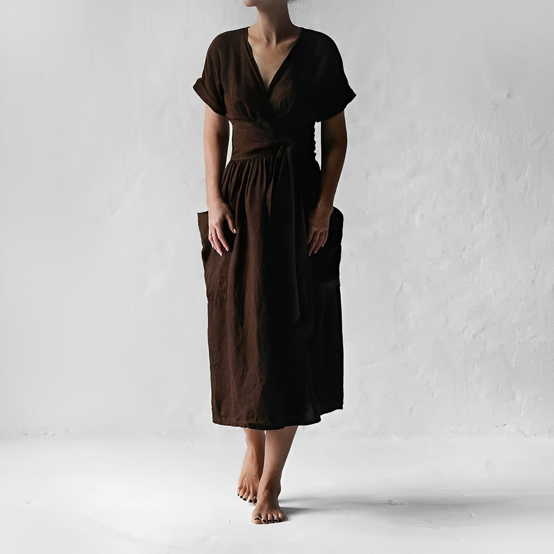 Lucie™ - Elegantes Damenmodekleid Braun / S