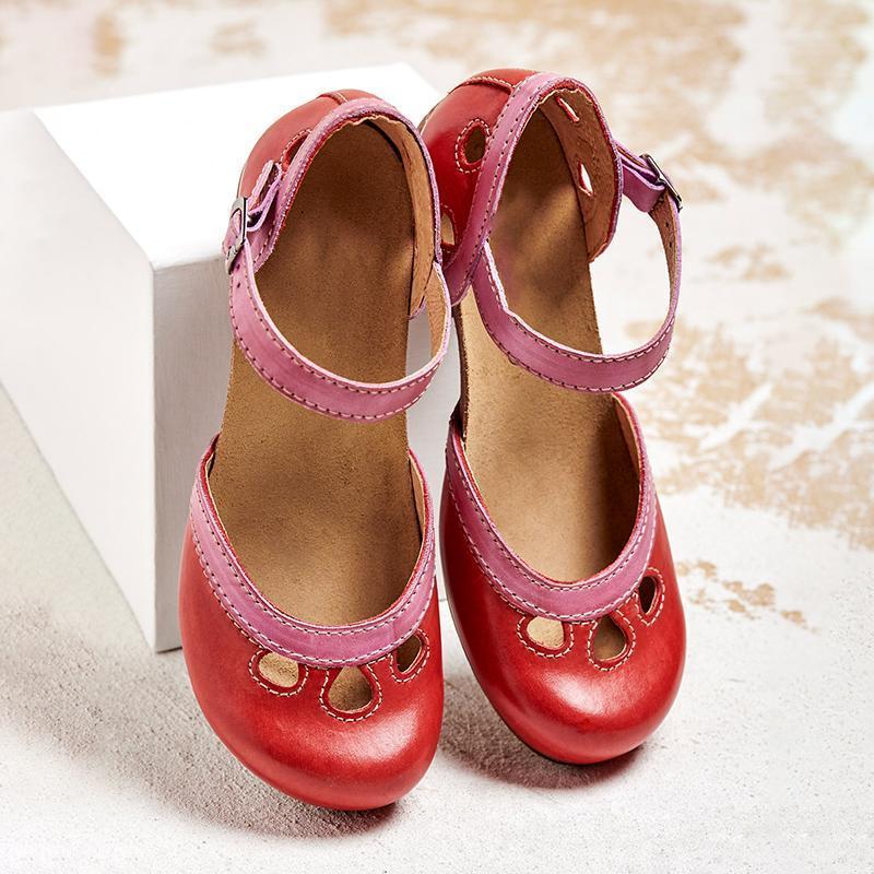 Matilde™ - Elegante Retro-Sandalen Rot / 35