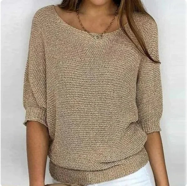 Yvette™ - Elegante Pullover Khaki / S