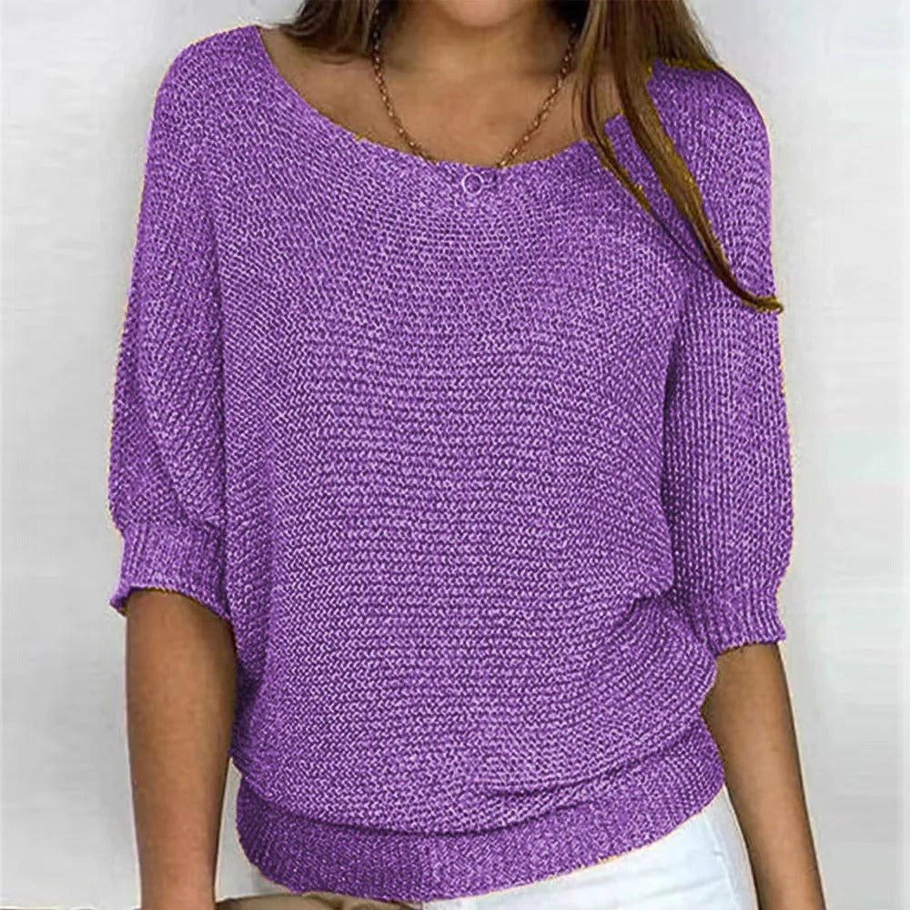 Yvette™ - Elegante Pullover Violett / S