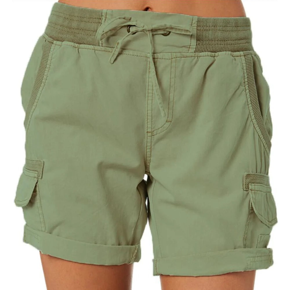 Addison™ - Legere Shorts Mit Hoher Taille Für Damen Armeegrün / S