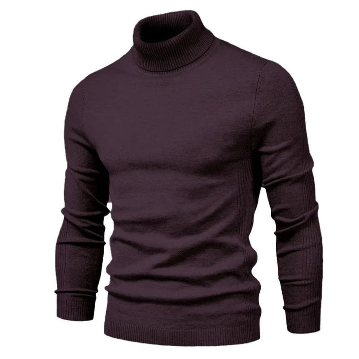 Carlo™ - Pullover Mit Rollkragen Schwarzrot / S New Arrivals