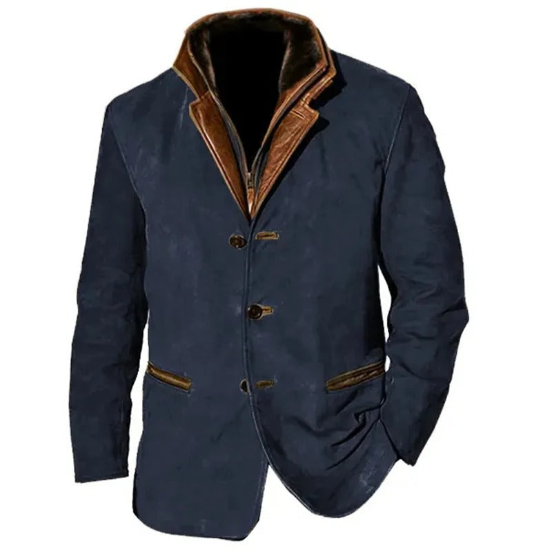 Lucas™ - Vintage-Herbstjacke Für Männer Blau / S Coats