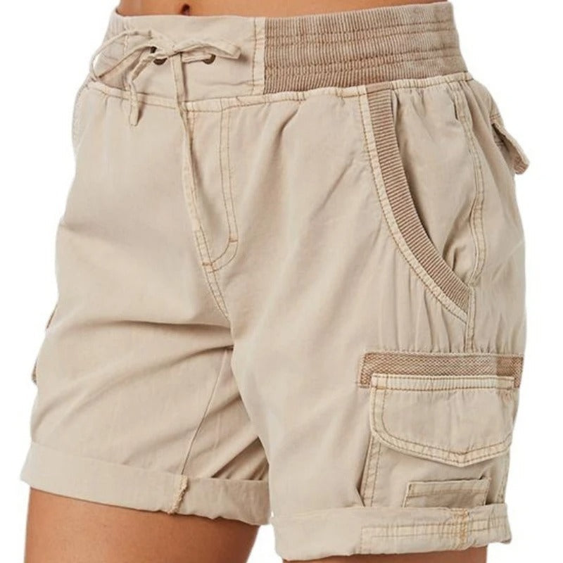 Addison™ - Legere Shorts Mit Hoher Taille Für Damen Khaki / S