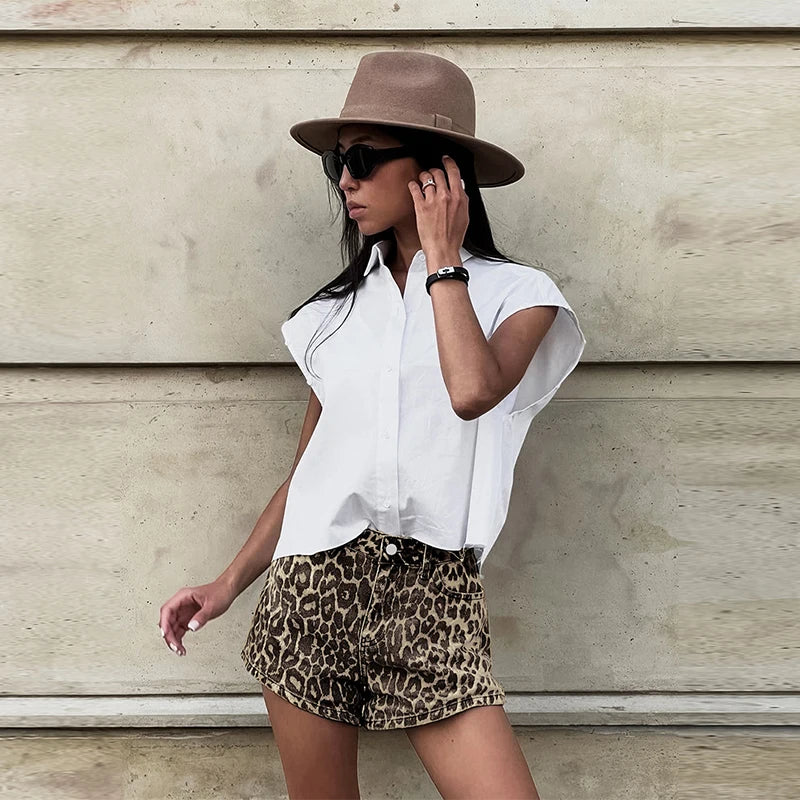 Inès™ - Chic Printleopardenmuster Shorts