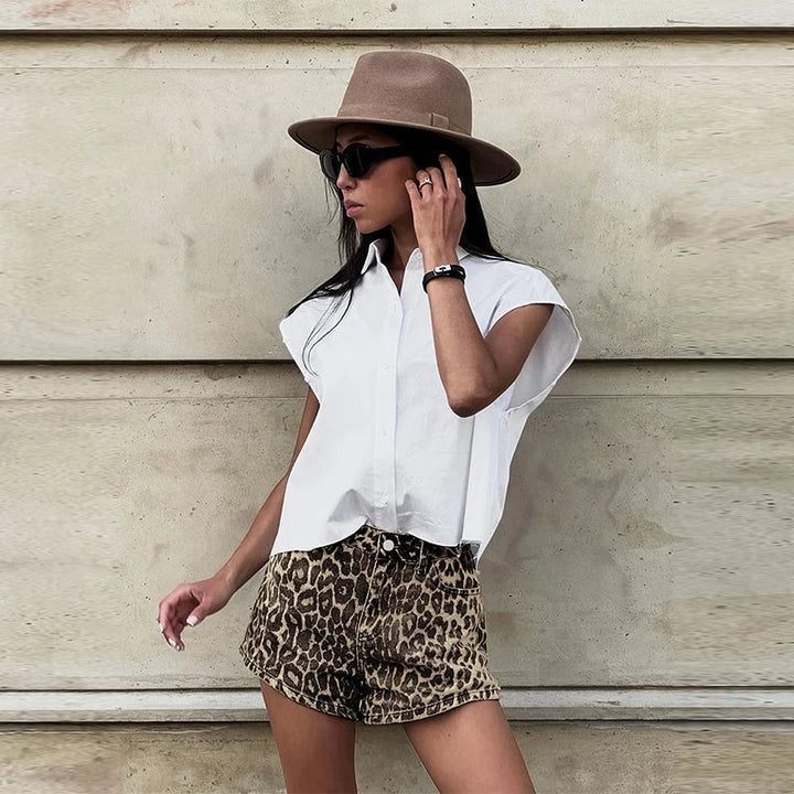 Inès™ - Chic Printleopardenmuster Shorts